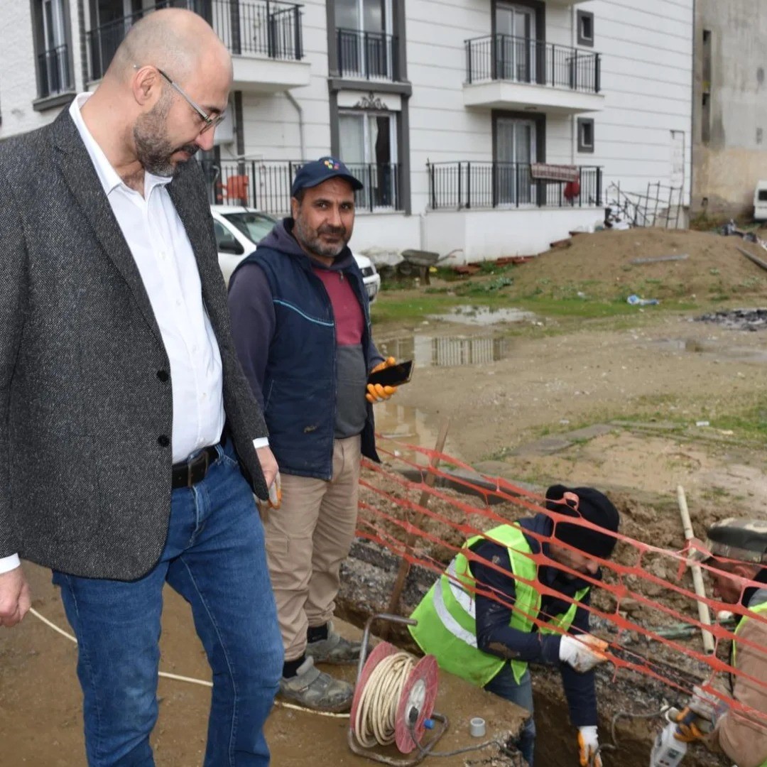 Germencik'te doğalgaz için ilk kazma vuruldu